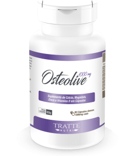 Osteolive 1000mg - Vitamina D, Cálcio, Zinco e Magnésio – 60 cápsulas